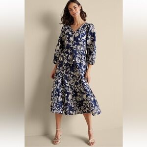 Soft Surroundings Tilda Embroidered Midi Dress